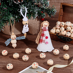 200 шт. 20 вида бусин из дерева лотоса с принтом&nbsp;WOOD-PH0003-62