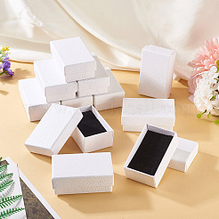 Личи текстурированная бумага ювелирные изделия кольца серьги коробки для хранения&nbsp;CON-TAC0001-22B