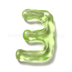 Подвески с алфавитом из прозрачной смолы&nbsp;RESI-C028-02E