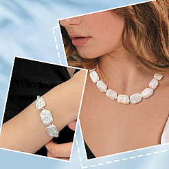 1 нить натуральных бусин из жемчуга Кеши&nbsp;PEAR-PA0001-04