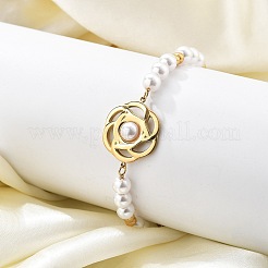 Ионное покрытие (ip) 304 нержавеющая сталь браслеты для женщин&nbsp;BJEW-P345-07G