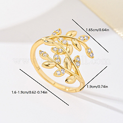 Женские кольца на палец из латуни с микропаве и кубическим цирконием&nbsp;FU0623-2