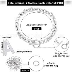 Kit fai da te per realizzare braccialetti in acciaio inossidabile 304&nbsp;DIY-UN0002-32P