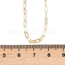 Цепочки из латуни в виде скрепки толщиной 2.5 мм для мужчин и женщин.&nbsp;NJEW-L012-01G