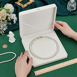 Кожаные коробки для упаковки ожерелий из жемчуга&nbsp;CON-WH0086-187A