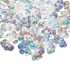 50шт УФ-покрытие прозрачные акриловые бусины&nbsp;OACR-GO0001-07