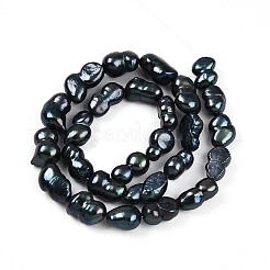 Нити натуральных бусинок из зернистого жемчуга кеши в стиле барокко&nbsp;PEAR-S020-F13-01