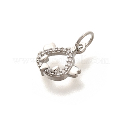 Cremagliera placcatura micro ottone spianare pendenti zirconi&nbsp;KK-H508-28P-11