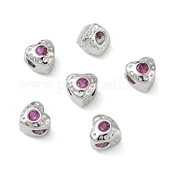 Messingperlen in Magenta mit Zirkonia&nbsp;XGRQ4H633-681P-B