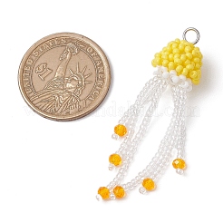 Подвески из стеклянных бусин в виде медуз&nbsp;PALLOY-MZ00660-01