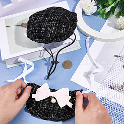 Наборы из полиэстера с бантом для ошейника и шапки для домашних животных&nbsp;AJEW-WH20019-84A