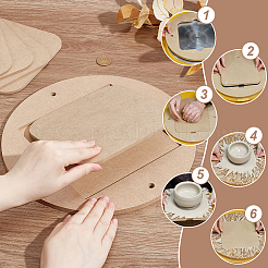 Древесноволокнистая плита средней плотности (мдф) переносная глиняная расклинивающая доска со встроенной&nbsp;AJEW-PH0006-65C