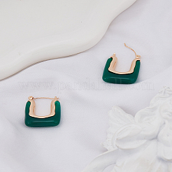 1 пара серег-колец из сплава со смолой для женщин&nbsp;EJEW-LP0004-71A