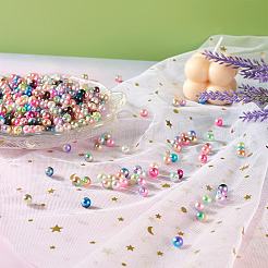 910шт 13 цвета радуги абс пластик имитация жемчуга бусины&nbsp;OACR-CD0001-10