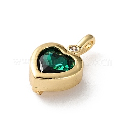 Подвески латунные горный хрусталь&nbsp;KK-P320-05G-01