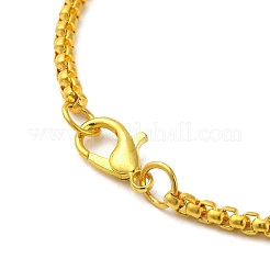 Collier pendentif croix avec le mot Jésus 201 en acier inoxydable avec chaînes en fer&nbsp;NJEW-D048-03G