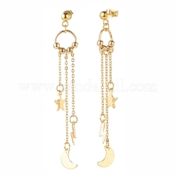 Серьги-гвоздики из нержавеющей стали 304 в виде звезды&nbsp;EJEW-JE04908