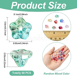 50 шт. Гальванические стеклянные бусины&nbsp;EGLA-YW0005-10