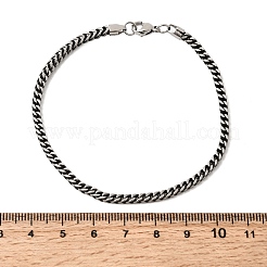 Bracelets à maillons gourmette en acier inoxydable 304 pour femmes et hommes&nbsp;BJEW-K240-12B-AS