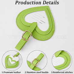 2 шт. 2-х цветные бирки для багажной сумки из искусственной кожи&nbsp;AJEW-GF0011-46B