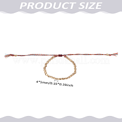 1шт. браслеты из плетеных бусин из латуни для женщин&nbsp;BJEW-LP0003-20