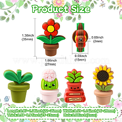 10шт 5 стиля силиконовые бусины&nbsp;SIL-CJ0003-07