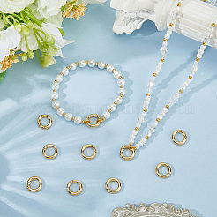 10 шт. латунные пружинные кольца-затворы&nbsp;KK-BBC0022-07A