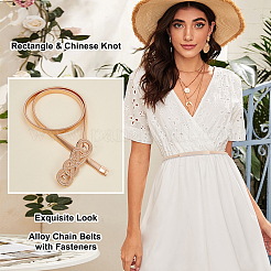 2 шт. 2-х стилевых цепных ремней из сплава с застежками&nbsp;AJEW-OC0014-77