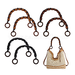 6 шт. ручки для сумки из деревянных рисовых бусин&nbsp;HJEW-PH02166