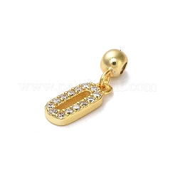 925 ciondolo europeo in argento sterling con micro pavé di zirconi cubici trasparenti&nbsp;STER-A045-01G-0