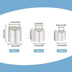 90 шт. 3 стиля 925 бусины-разделители из стерлингового серебра&nbsp;FIND-PH0006-99