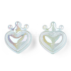 УФ-покрытие радужными переливающимися акриловыми бусинами&nbsp;X-OACR-T027-01-A