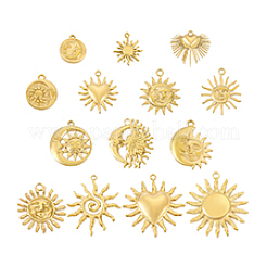 14 шт. 14 стиля подвески из нержавеющей стали 304&nbsp;STAS-PH0007-01G