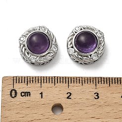 Латунные многорядные звенья из натурального аметиста KK-D366-01P-D