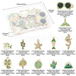 48шт 12 стиля подвески из сплава с эмалью&nbsp;ENAM-FS0003-58