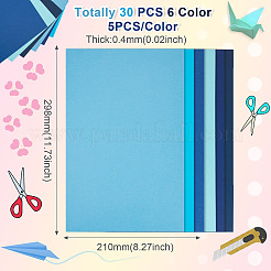 30 шт. 6-цветная крафт-бумага формата А4&nbsp;DIY-TAC0051-004B