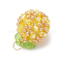 Подвески из акрила и стеклянных бусин&nbsp;PALLOY-MZ00880-02