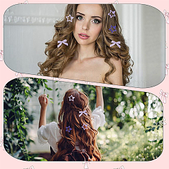 12 шт. заколки-звездочки для волос с железными кнопками&nbsp;OHAR-CP0001-25