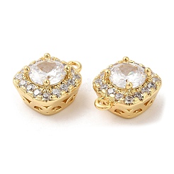 Подвески из латуни и прозрачного циркония&nbsp;ZIRC-Q202-15G