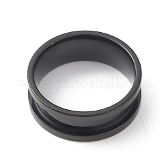 Bague rainurée en acier inoxydable 201&nbsp;RJEW-WH0004-32D-EB