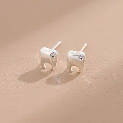 Orecchini a bottone in ottone e strass&nbsp;WGEF0FC-01