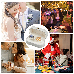 1шт прямоугольная бархатная коробка для парных колец&nbsp;CON-BBC0001-20C