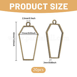 20pcs pendentifs à lunette ouverte en alliage&nbsp;FIND-CA0011-50AB