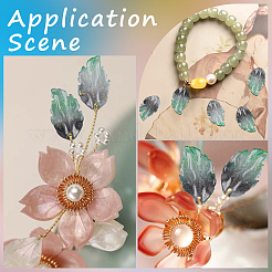 70 шт. 7-х цветные стеклянные бусины для выпечки&nbsp;GLAA-PA0001-10