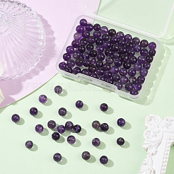 100 шт. Натуральные аметистовые бусины&nbsp;G-SP0001-22B
