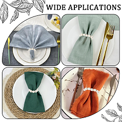 12 шт. кольца для салфеток из сплава и искусственного жемчуга&nbsp;AJEW-CP0006-65