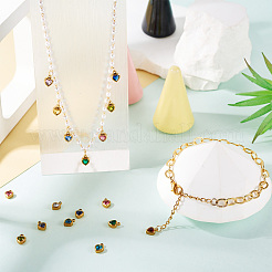 20 шт. подвески из нержавеющей стали 304 со стразами&nbsp;STAS-TA0002-91