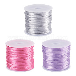 3 rouleau de cordons en nylon satiné de 3 couleurs&nbsp;NWIR-TA0001-45B