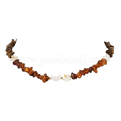 Colliers de perles en ambre naturel&nbsp;NJEW-JN06680