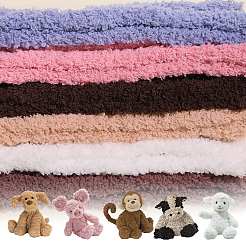 Плюшевая палочка из синели своими руками с пластиковыми наборами глаз и носов&nbsp;DIY-WH0170-45